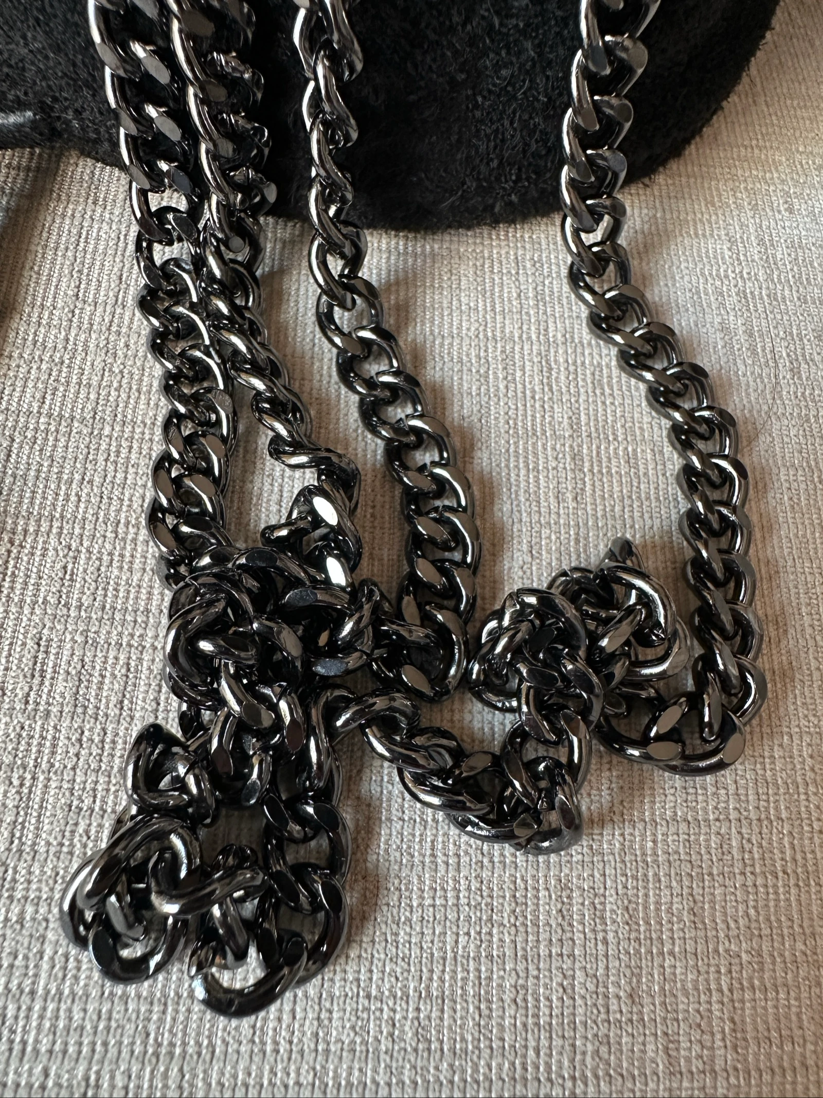 Zwarte buidelzak van echt suède - Boheemse chique stijl – photo 4